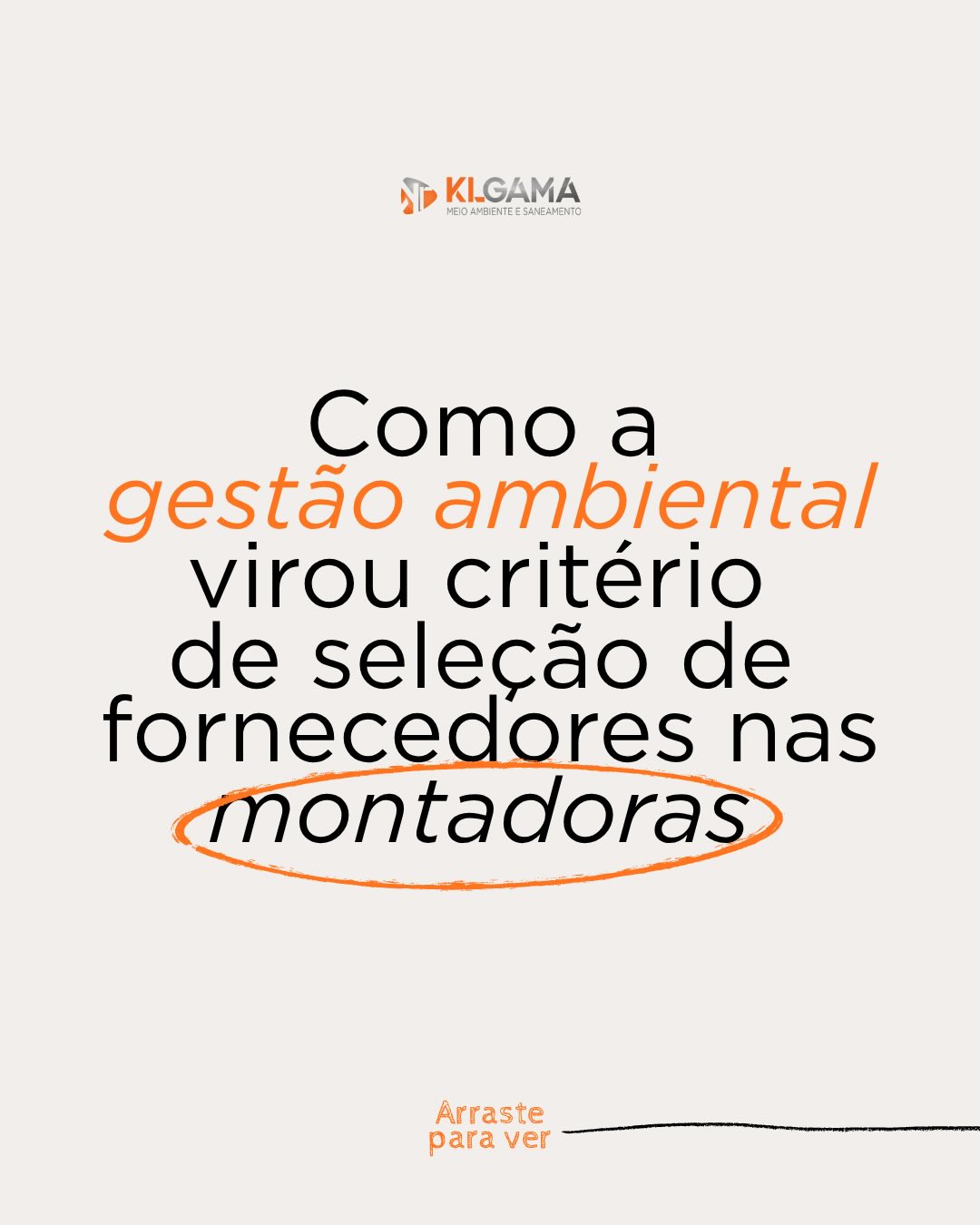 O jogo mudou na cadeia automotiva. 
Antes, bastava entregar com preço, prazo e qualidade. Agora, Volkswagen, GM, Stellantis, Toyota e Renault adicionaram um quarto critério: desempenho ambiental.
ESG deixou de ser diferencial. Virou filtro.
Desliza para entender o que está por trás dessa mudança — e o que fazer antes do seu próximo processo de qualificação. 
📞 (48) 9 9658-4025
📩 contato@klgama.com
