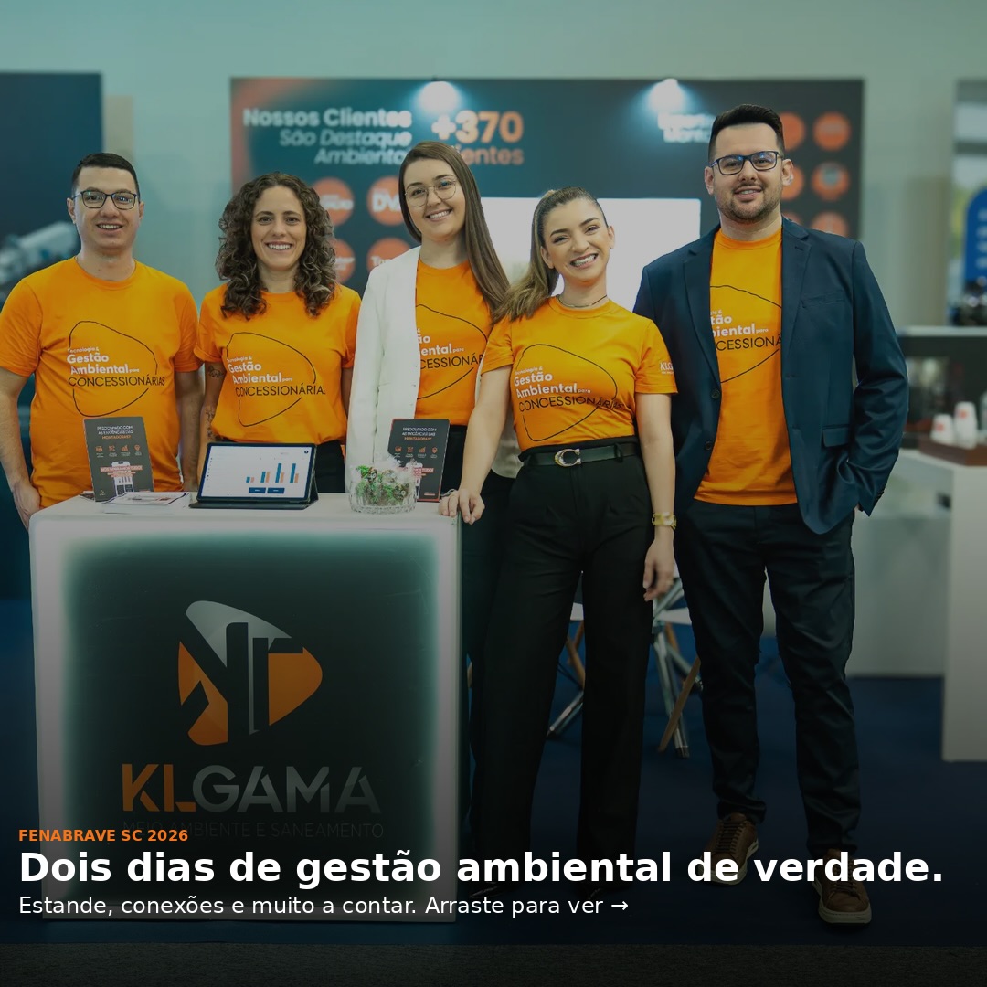 Dois dias. Centenas de conversas. E uma certeza: o mercado automotivo quer e precisa de soluções ambientais que funcionem de verdade. 🌿
A Fenabrave SC 2026 foi palco de conexões importantes para o Portal KL Gama, com parceiros como o Grupo Geração e o Grupo DVA, e o apoio direto da diretoria da Fenabrave SC.
Obrigado a cada pessoa do Time KL Gama que fez esse evento acontecer. Do estande à apresentação final com nosso CEO Lucas Kister, vocês entregaram no mais alto nível. 🧡
Arrasta pro lado e veja como a gestão socioambiental ganhou ainda mais visibilidade por aqui.
#klgama, #portalklgama, #fenabravesc, #sustentabilidadenapratica, #setorautomotivo